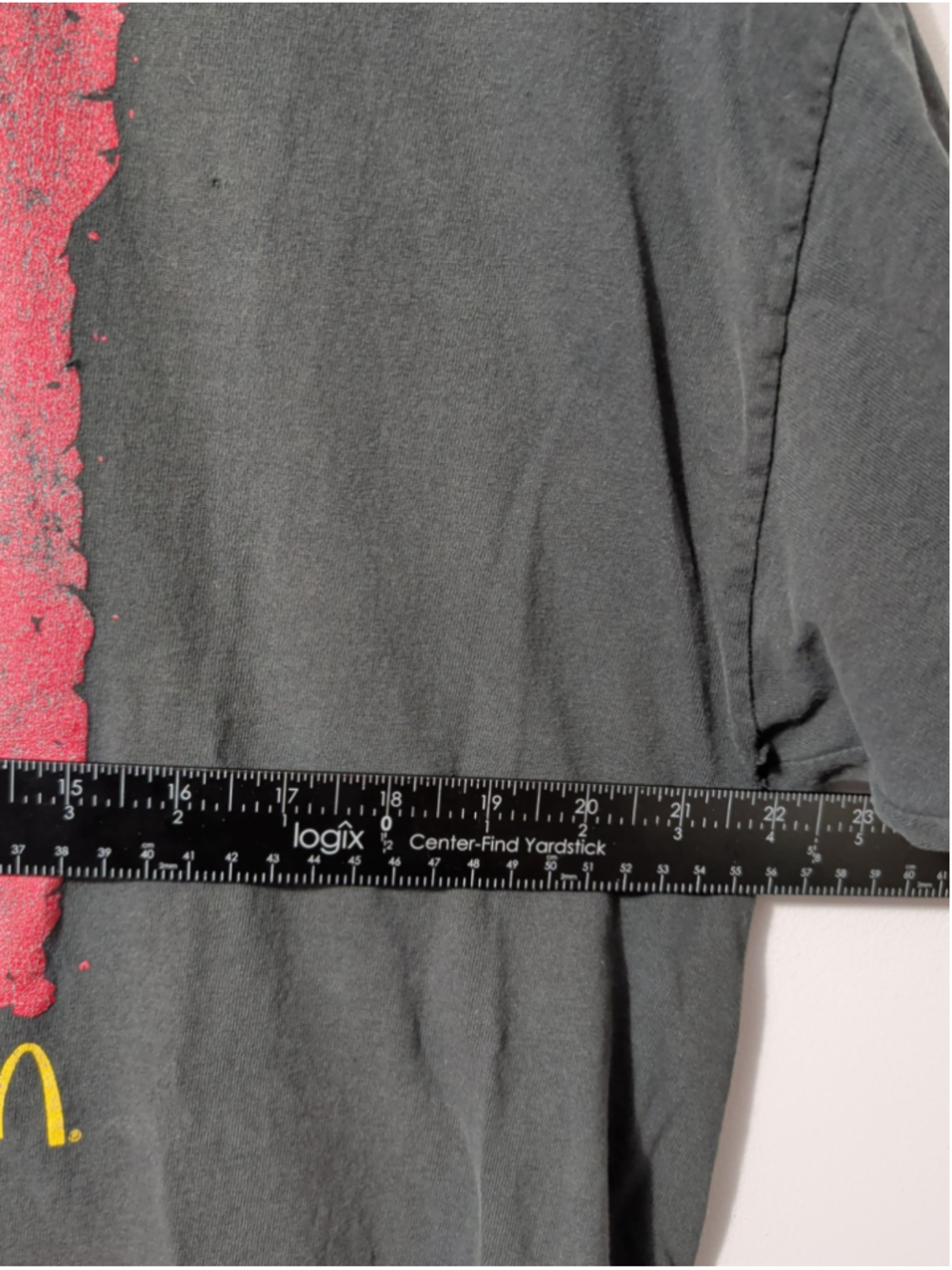 Vintage McDonald's T-Shirt Are You Mac Enough Black Distressed Bleach Stain XL - Picture 4 of 8